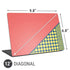 Coral Diagonal Split Universal Laptop 12in (9.8 x 6.8in) Skin